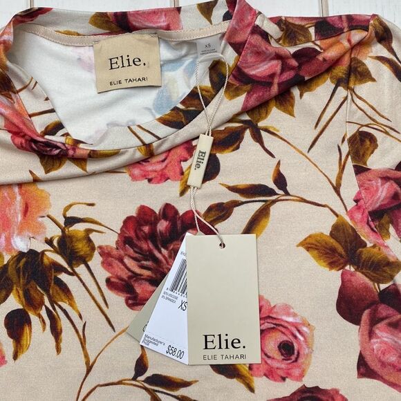 NWT Elie Tarhari Floral Tee - Picture 6 of 11